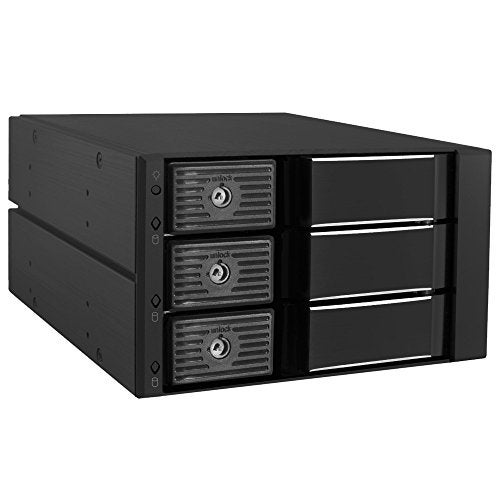 Kingwin Hard Drive Enclosure for Computer PC Case Internal 3 Bay Hot Swap for 3.5” HDD SSD, SATA Backplane Aluminum Trayless Mobile Rack, Support SATA I/II/III & SAS I/II 6 Gbps Performance - Image 1