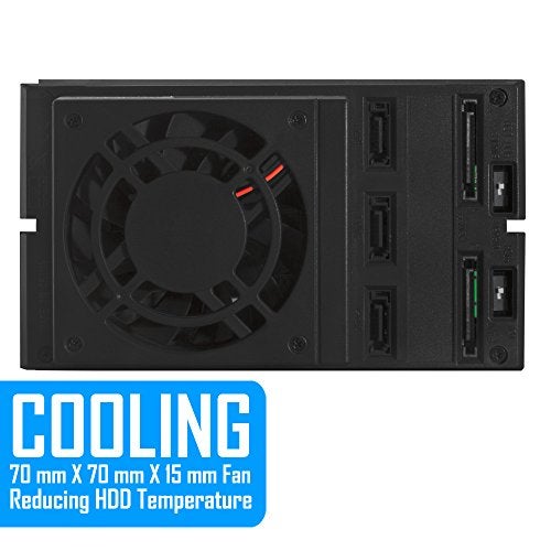 Kingwin Hard Drive Enclosure for Computer PC Case Internal 3 Bay Hot Swap for 3.5” HDD SSD, SATA Backplane Aluminum Trayless Mobile Rack, Support SATA I/II/III & SAS I/II 6 Gbps Performance - Image 4