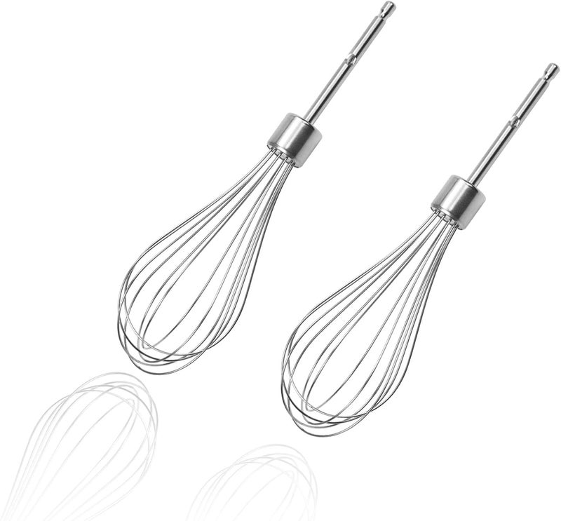 Abvsdu 2 Pcs Hand Mixer Attachments Beaters, Hand Mixer Beaters Attachments for Kitchen Stainless Steel Replacement Parts for Hamilton Beach 62682RZ 62692 62695V 64699 Mixer (Oval Silver) - Image 1