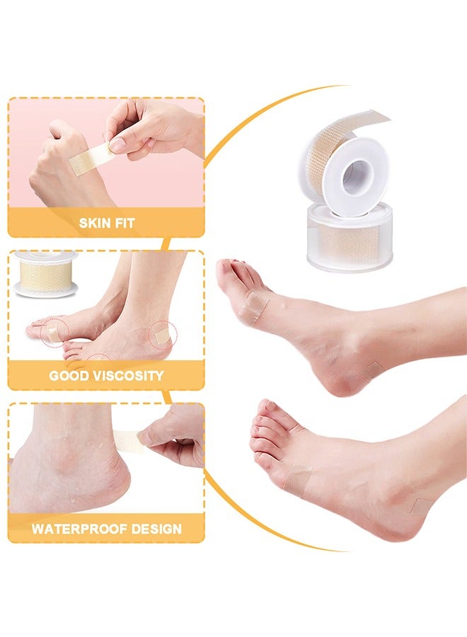 2 Rolls Heel Stickers, Silicone Gel Tape Protector, Blister Prevention Bandaids for Feet, Hand Foot Bandage for Calluses Tender Spots Shoe Friction (2 x 100cm, Light Yellow) - Image 2
