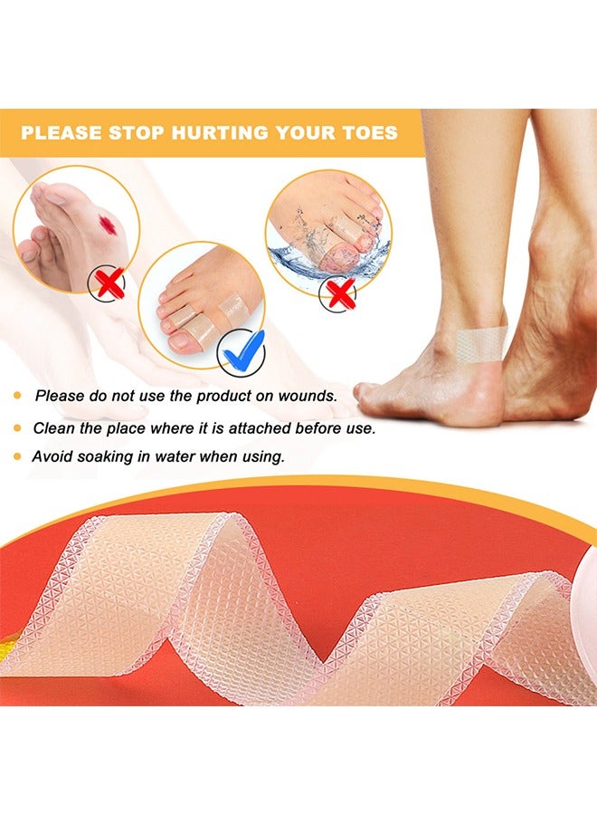 2 Rolls Heel Stickers, Silicone Gel Tape Protector, Blister Prevention Bandaids for Feet, Hand Foot Bandage for Calluses Tender Spots Shoe Friction (2 x 100cm, Light Yellow) - Image 5