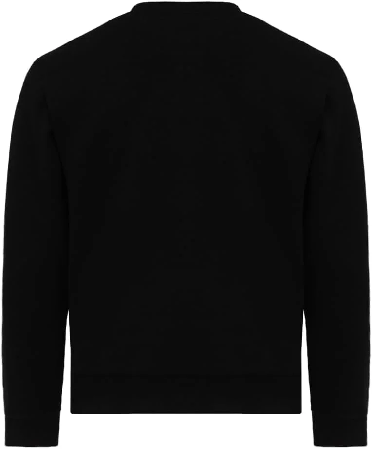 سيدرو Men's Black Crew Neck Sweatshirt with Tree Design and 'About Nature' Print