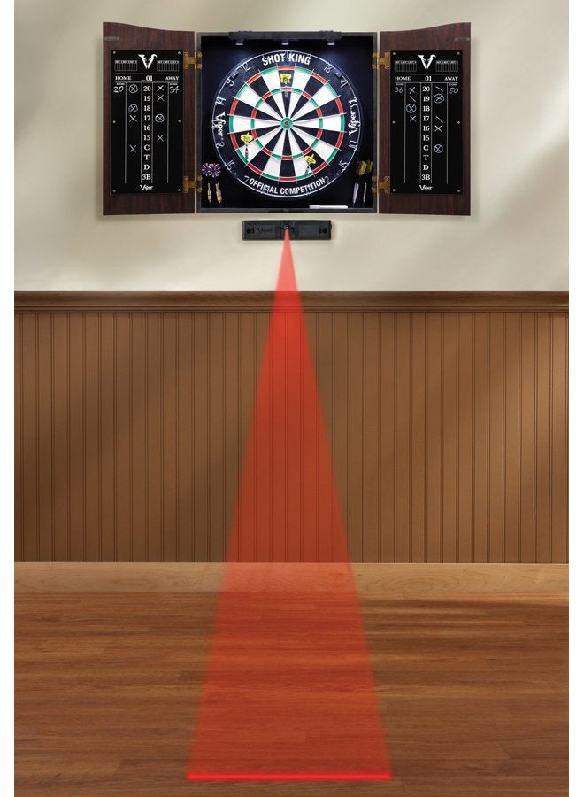 Viper Vault Sisal/Bristle Steel Tip Cabinet Bundle: Elite Set (Shot King Dartboard and Darts) - Image 3