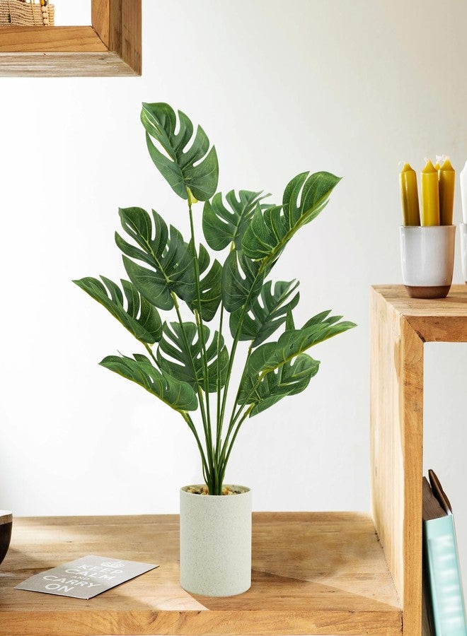 Ruidazon 2 Pcs Fake Plants Indoor, 15.7" Artificial Potted Faux Plants for Office Desk Home Shelf Bathroom Indoor Decor（Green） - Image 5