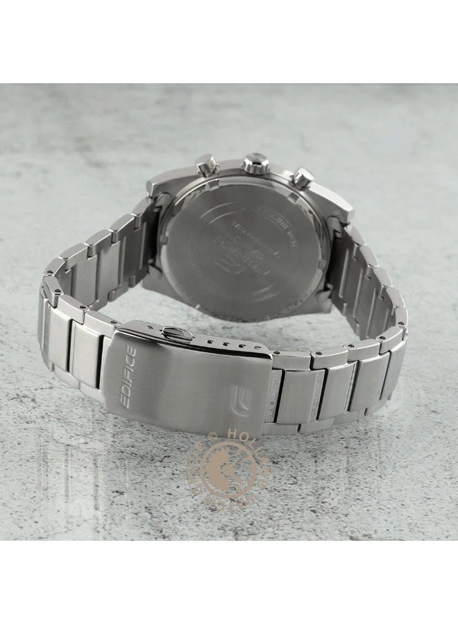 CASIO Edifice Chronograph Watch EFB‑730D‑3AV, 40 mm Green Dial, Stainless Steel Bracelet, 100M WR. - Image 4