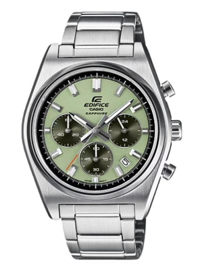 CASIO Edifice Chronograph Watch EFB‑730D‑3AV, 40 mm Green Dial, Stainless Steel Bracelet, 100M WR. - Image 2
