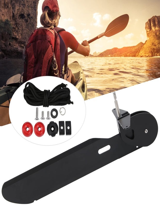 Naroote دَفَّة كاياك، دَفَّة قارب صيد متينة مع مجموعة خط التحكم من سبائك الألمنيوم لقوارب الكاياك البحرية وقوارب الصيد وإمدادات القوارب وحامل الدَفَّة - Image 2