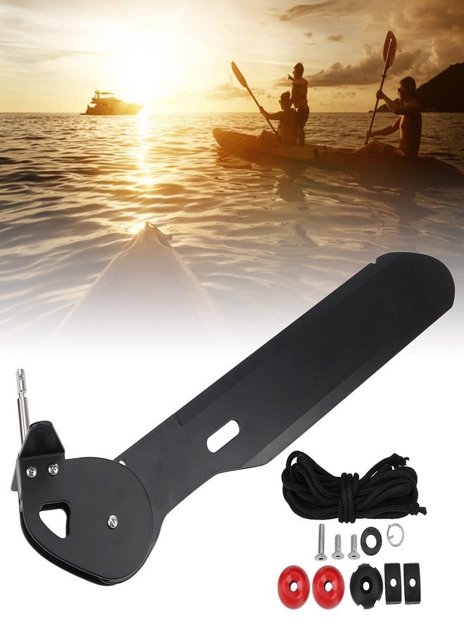 Naroote دَفَّة كاياك، دَفَّة قارب صيد متينة مع مجموعة خط التحكم من سبائك الألمنيوم لقوارب الكاياك البحرية وقوارب الصيد وإمدادات القوارب وحامل الدَفَّة - Image 3