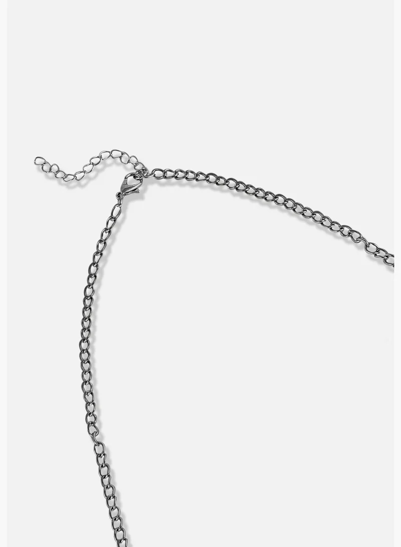 SOHI Silver Plated Designer Party Necklace and Earring Set For Women
