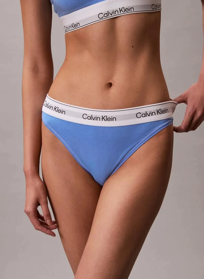 Calvin Klein Blue Descent Tanga - Icon Cotton Modal for Women | Best Price UAE