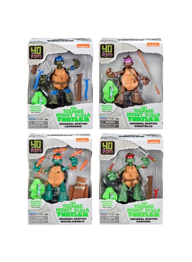 Teenage Mutant Ninja Turtles سلاحف النينجا المراهقون: تمثال جامع للرسومات الأصلية مع كتاب كوميدي من بلايميتس تويز - Image 2