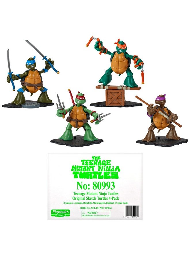 Teenage Mutant Ninja Turtles سلاحف النينجا المراهقون: تمثال جامع للرسومات الأصلية مع كتاب كوميدي من بلايميتس تويز - Image 4