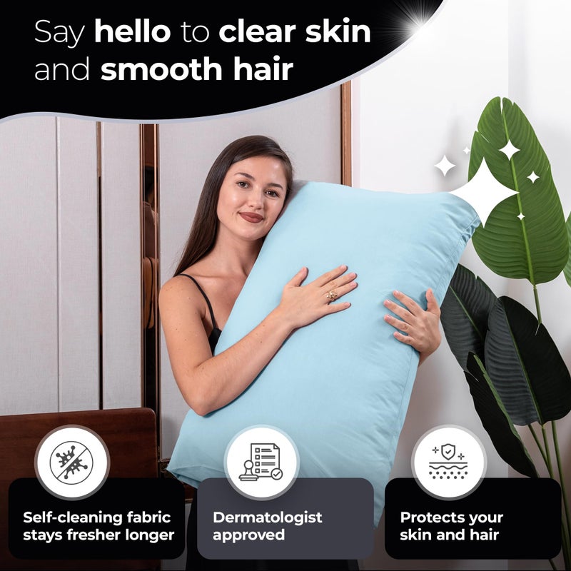 Silvery Silver Infused Bed Sheets Set - Ultra-Soft Temperature-Regulating Fabric with Self-Cleaning Technologyâ„¢ That Stays Fresh 3X Longer for Hygienic Sleep - Image 4