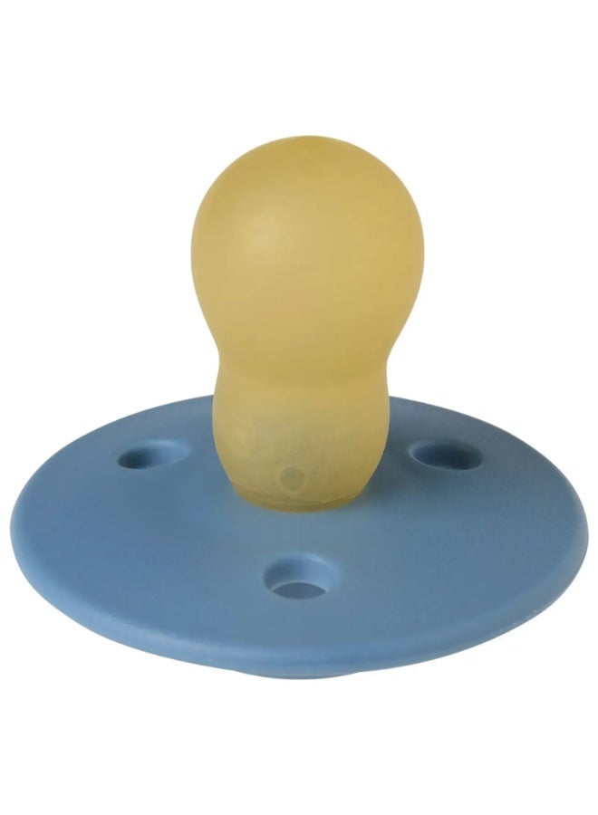 Mininor - Round Pacifier Latex - 6M+ - Blue Whale - Image 1