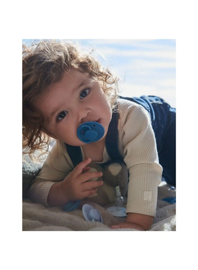 Mininor - Round Pacifier Latex - 6M+ - Blue Whale - Image 2