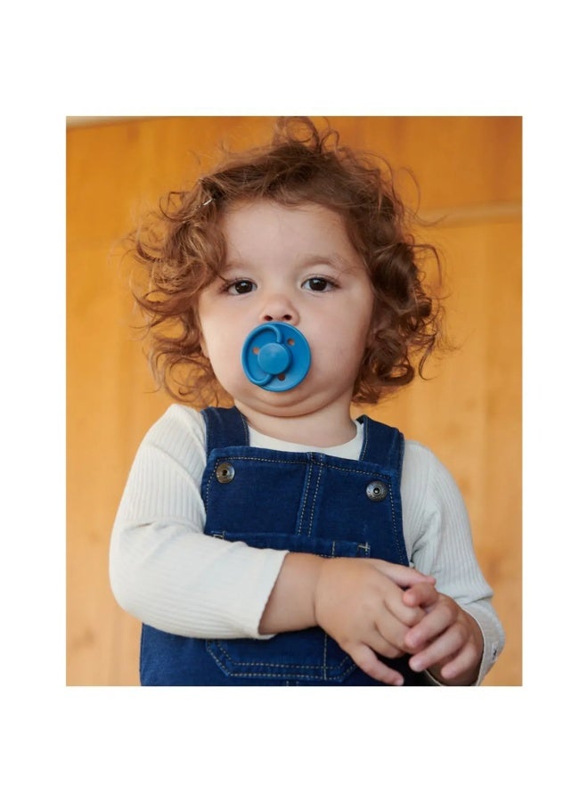 Mininor - Round Pacifier Latex - 6M+ - Blue Whale - Image 3