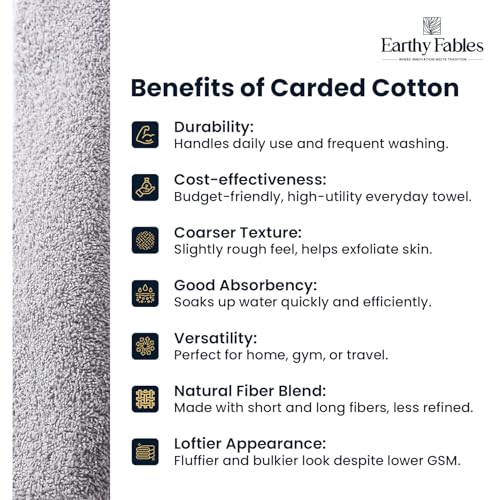 Earthy Fables Nebula Bath Towel – Pure Carded Cotton, Soft, Absorbent, Quick Dry & Skin-Friendly Towel, 140 x 70 cm, 400 GSM – Cloudy Grey - Image 4