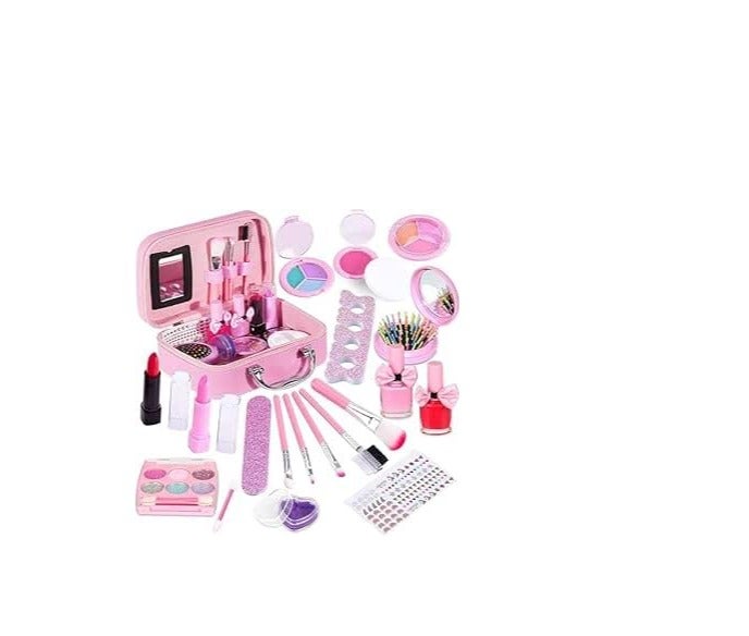 Makeup Set for Little Girls - Makeup Set with Cute Cosmetic Bag - Washable Makeup Toy - Kids Gifts for Little Princess - Image 1