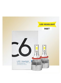 C6 C6 9007 1 Pair Led Headlight  High Temperature Lamp 36W 3800LM DC 8V-48V  - Image 1