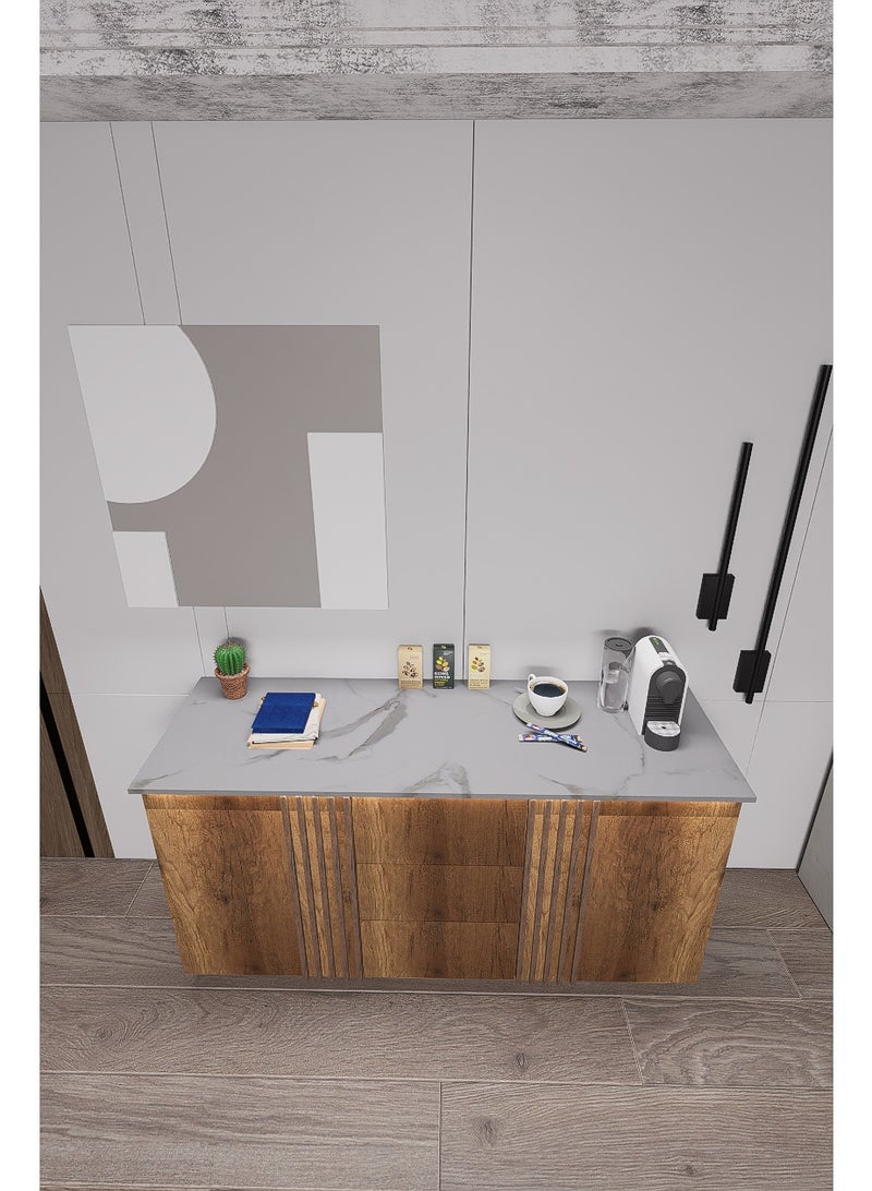 كوفي وورلد ركن القهوة باللون عسلي بالاضاءة المخفية الانيقة تكيسات الطولية. - Image 4