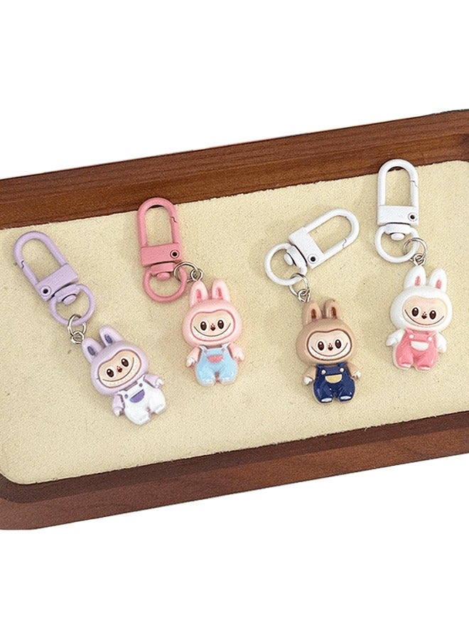 Labubu Cute Keychain Cartoon Novelty Keychains for Girl Fashion Keyrings Accessory for Women Bags and Keys - Image 1