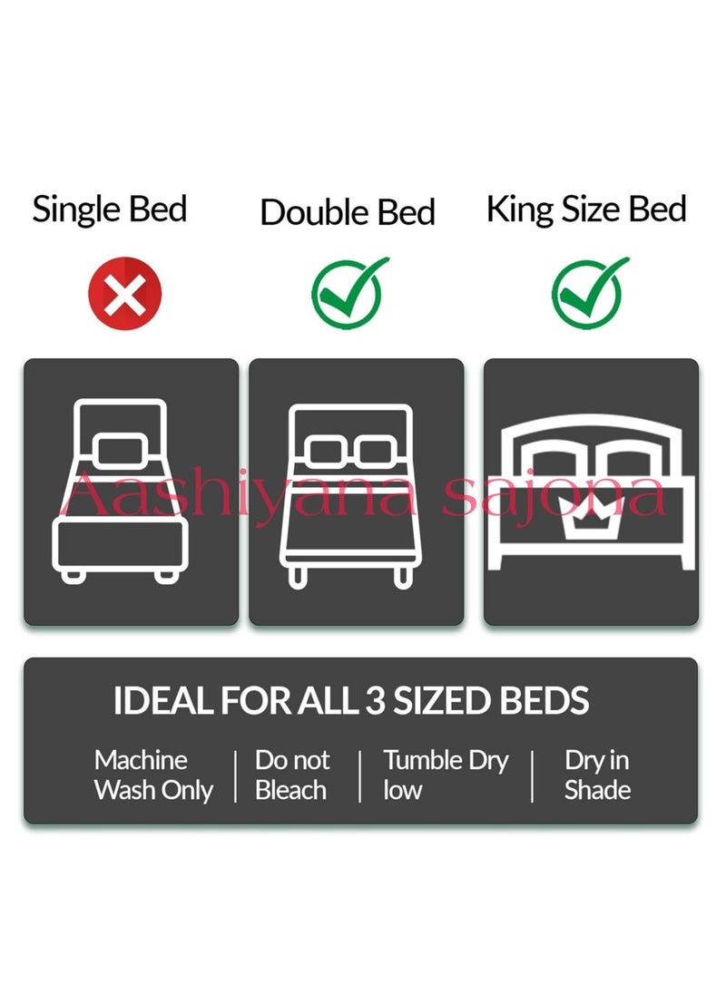 AASHIYANA SAJONA AASHIYANA SAJONA Quilted Double Bed Runner 20 X 100 Inch with Matching 2 Cushion Covers 16 x 16 Inches Perfect for Bedroom Hotel or Guest Rooms Bedding Brown  - Image 5