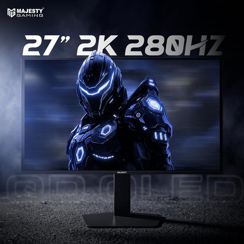 ماجيستي شاشة ألعاب مجيدة بحجم 27 بوصة من نوع OLED، دقة 2K QHD، تردد عرض 280 هرتز، زمن استجابة 0.03 مللي ثانية، دعم لتقنية HDR400، نطاق ألوان 157% من نطاق sRGB، دقة بت 10 بت، تدعم تقنيات G-SYNC وFreeSync، منافذ HDMI 2.1 وDP وUSB-C، متوافقة مع معيار - Image 2