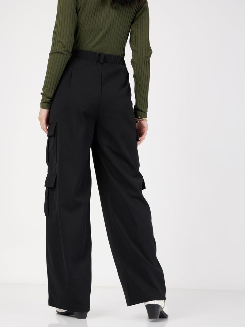 SASSAFRAS Black Multi Pocket Detail Cargo Pants - Image 5
