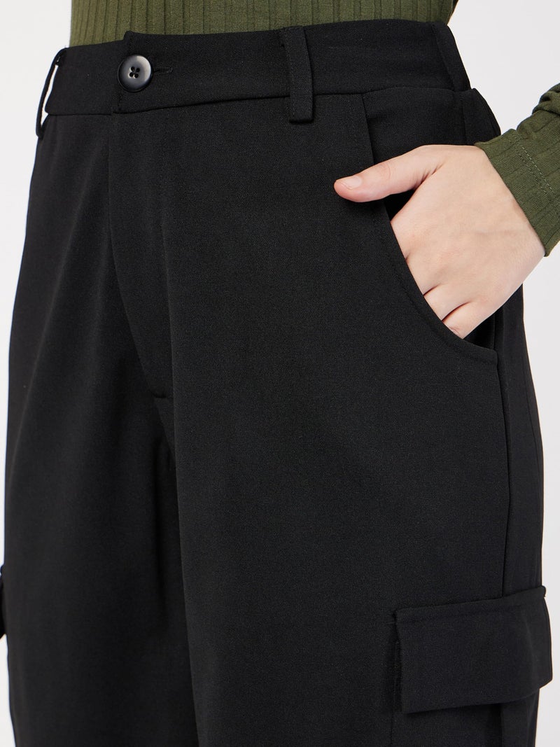 SASSAFRAS Black Multi Pocket Detail Cargo Pants - Image 4