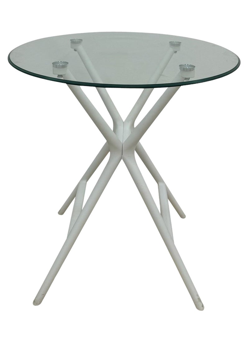 Living - Set of 2 Round Coffee Table Fiberglass Top 69*69*70 CM - Image 1