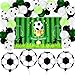 Sumind 65 Pieces Soccer Party Supplies Football Theme Birthday Decorations Include Soccer Field Background Backdrop Foil Latex Balloon Football Balloons for Birthday Theme Party Decoration - Image 3