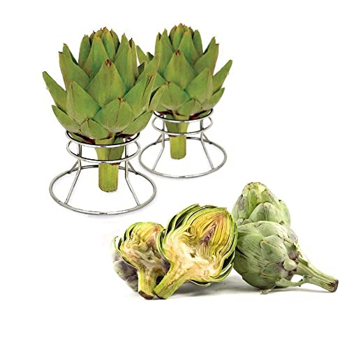 Supreme Housewares Artichoke Steamer Stainless Steel Wire Artichoke Holder, 2-Pack, One Size, Silver Artichoke Holder Rack - Image 2