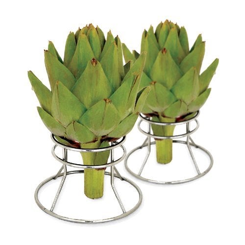 Supreme Housewares Artichoke Steamer Stainless Steel Wire Artichoke Holder, 2-Pack, One Size, Silver Artichoke Holder Rack - Image 1