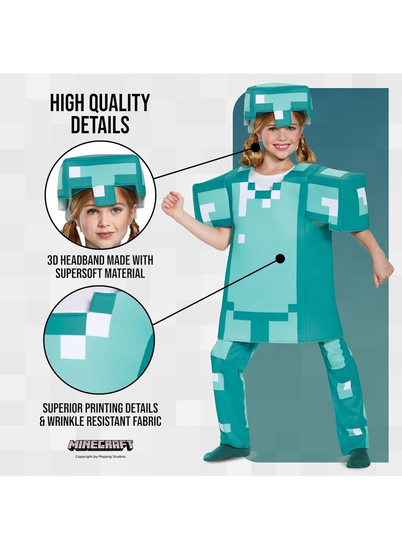 MINECRAFT زي تنكري رسمي فاخر من ماين كرافت أو زي تنكري للأطفال مع غطاء للرأس وبدلة للعب التظاهري وحفلات للأطفال في المهرجانات - Image 2