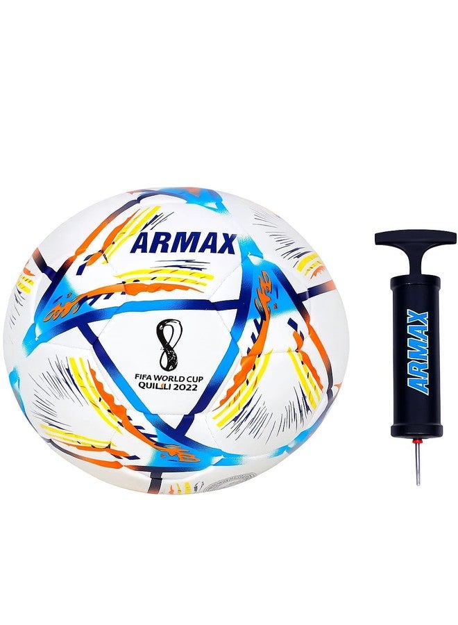 AARMAX New Football PVC Russian with Pump - Size 5 Multi Color Football - Image 1
