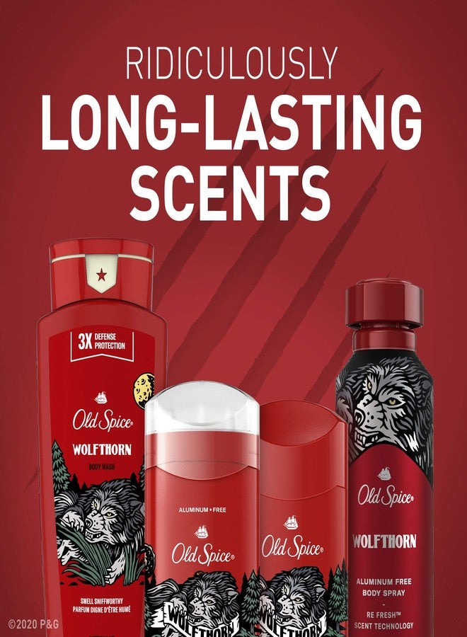 Old Spice مزيل عرق أولد سبايس خالي من الألمنيوم للرجال، وولف ثورن، حماية لمدة 48 ساعة، 3 أونصات لكل منها، عبوة من 3 - Image 5