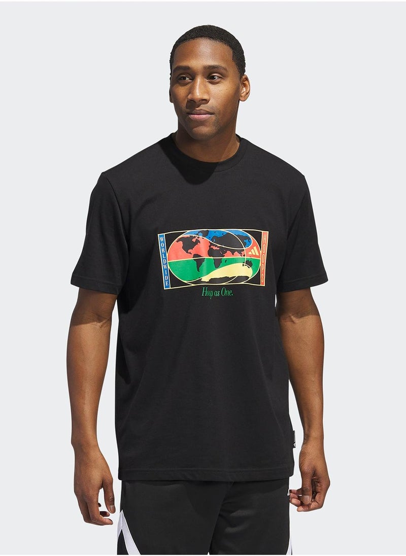 Adidas Worldwide Hoop Global Graphic T-Shirt  - Image 1