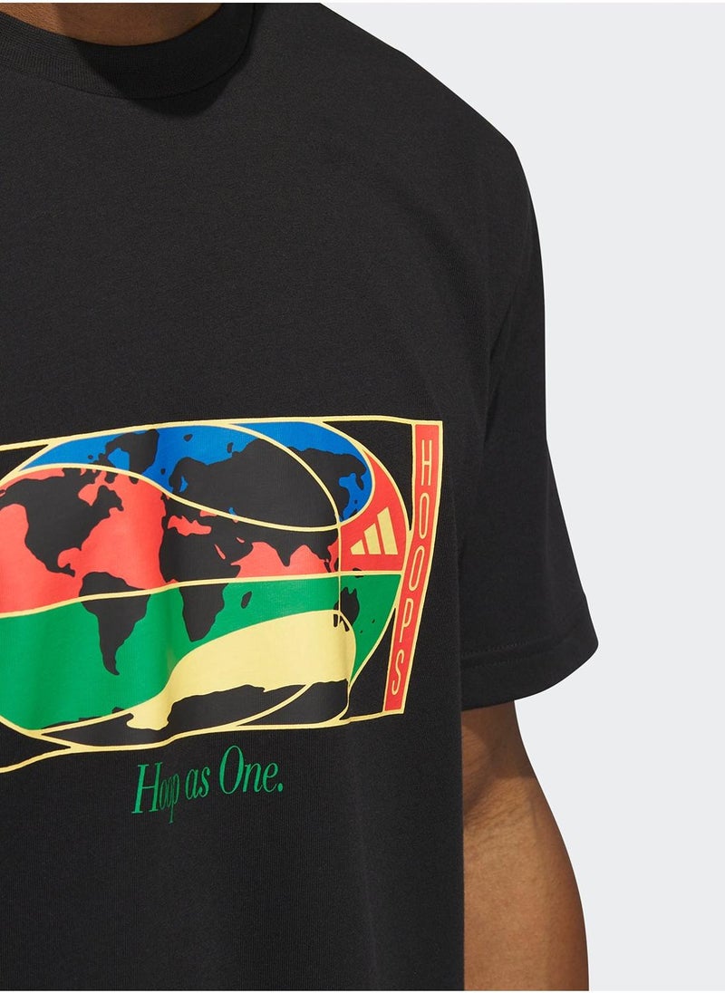 Adidas Worldwide Hoop Global Graphic T-Shirt  - Image 3