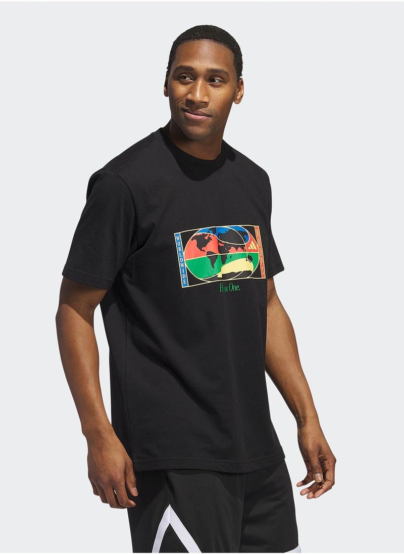 Adidas Worldwide Hoop Global Graphic T-Shirt  - Image 5