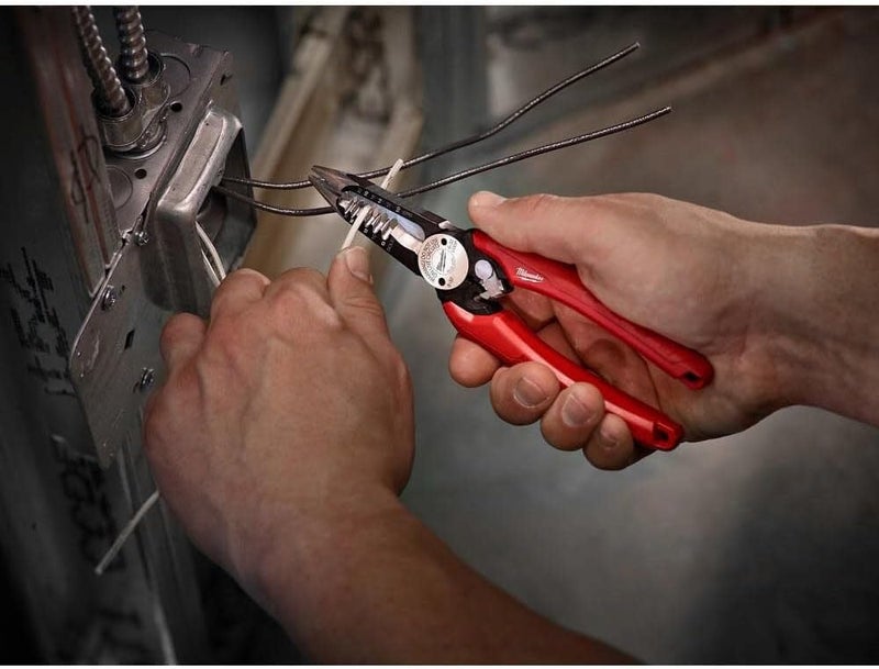 Milwaukee 48-22-3079 6-In-One Combination Wire Stripping and Reaming Pliers for Electricians - Image 3