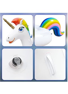 M MIAOYAN Inflatable Unicorn Pool Float, PVC Adult and Kids Ride-On, Outdoor Water Amusement Toy  - Image 4