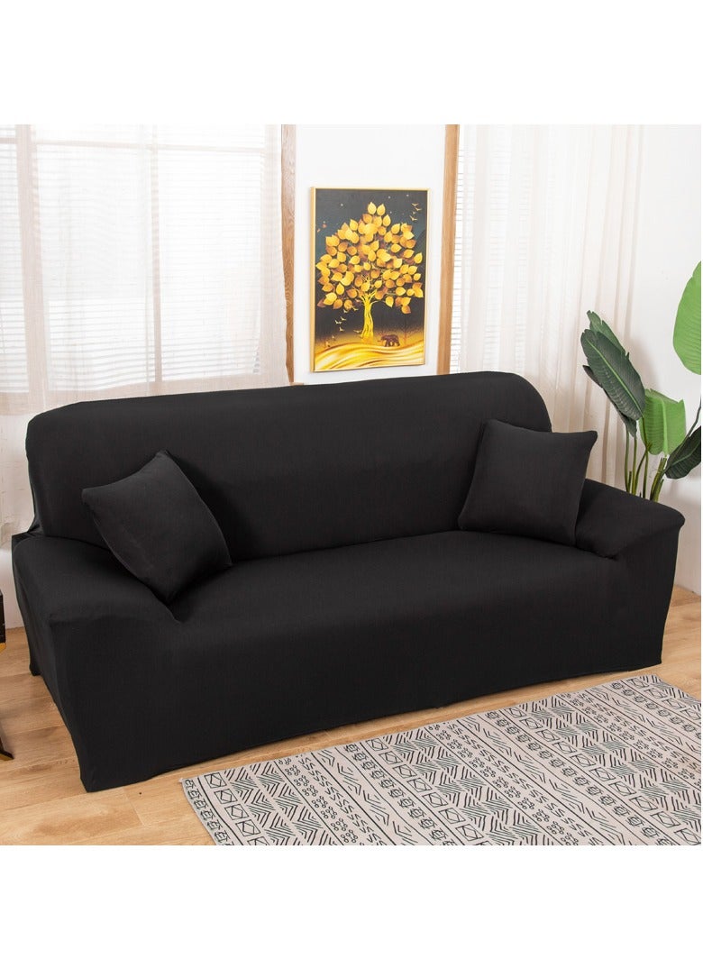 DUNISO Sofa cover, elastic sofa protective cover, anti slip furniture cover, anti fouling and wear resistant, suitable for all seasons, suitable for three seater sofas, 190 to 230cm,black - Image 3