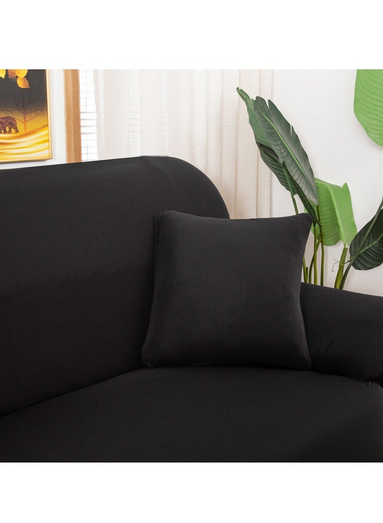 DUNISO Sofa cover, elastic sofa protective cover, anti slip furniture cover, anti fouling and wear resistant, suitable for all seasons, suitable for three seater sofas, 190 to 230cm,black - Image 4