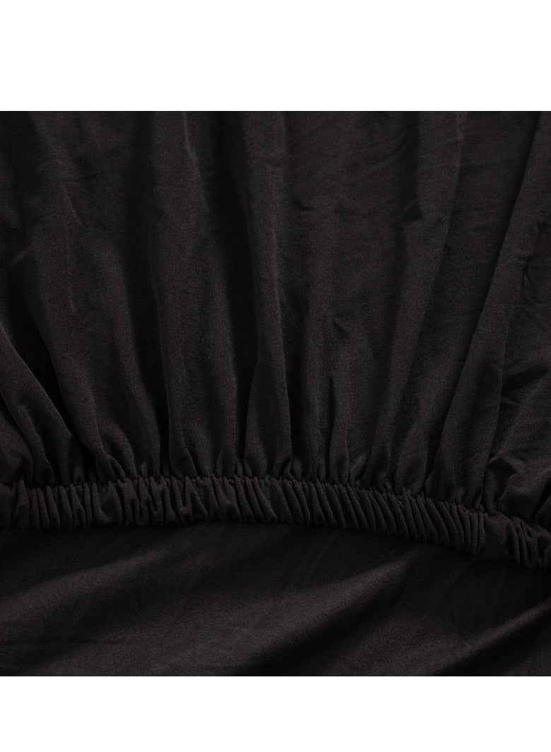 DUNISO Sofa cover, elastic sofa protective cover, anti slip furniture cover, anti fouling and wear resistant, suitable for all seasons, suitable for three seater sofas, 190 to 230cm,black - Image 5