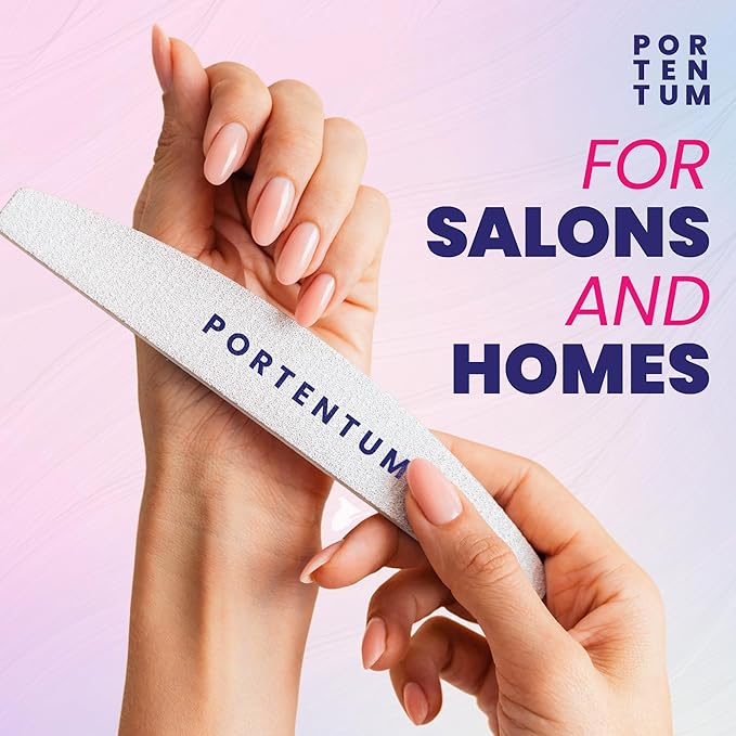 PORTENTUM 8 PCS Professional Nail Files Double Sided Emery Board for Nails 100180 Grit Washable Nail File Fingernail Buffering Files Manicure Tools Nail Styling Tools Pet Grooming Tools - Image 3