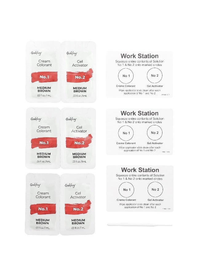 Godefroy, Instant Eyebrow Tint™, Medium Brown, 3 Application Kit - Image 3