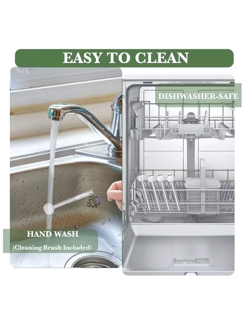 8 قطع من مصاصات الزجاج المقاومة للكسر، مصاصة زجاجية قابلة لإعادة الاستخدام مقاس 4 بوصات مع فرشاة تنظيف، آمنة للاستخدام في غسالة الأطباق، مصاصات شرب بنهايات كروية للمشروبات المخفوقة والعصائر والمشروبات المخفوقة والقهوة - Image 3