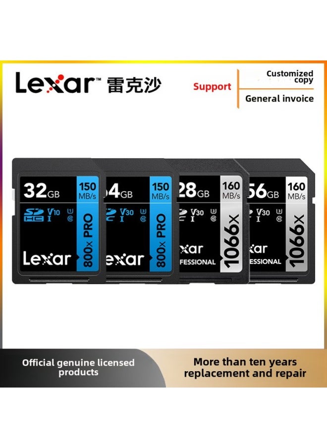 ماركة غير محددة بطاقة Lexsha SD كبيرة 800XPRO عالية السرعة U3 SLR كاميرا رقمية 32G 64G128G 256G بطاقة ذاكرة - اللون: SD-1066X - السعة: 128 جيجابايت  - Image 1