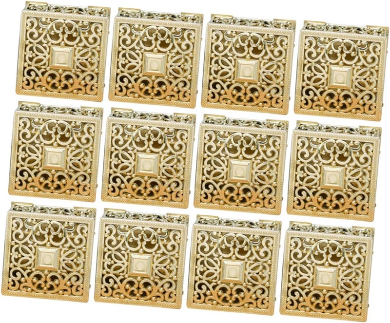 IDEANATEGRATE 12pcs Gold Candy Boxes for Wedding Party Bridesmaid Proposal Small Treat Storage Containers Reusable Candy Wrapping Boxes - Image 1