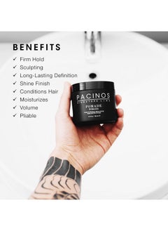 باتشينوس دهان Pacinos - تثبيت مرن، تحكم في التجعد - دهان عالي اللمعان لجميع أنواع الشعر - 4 أونصة  - Image 3